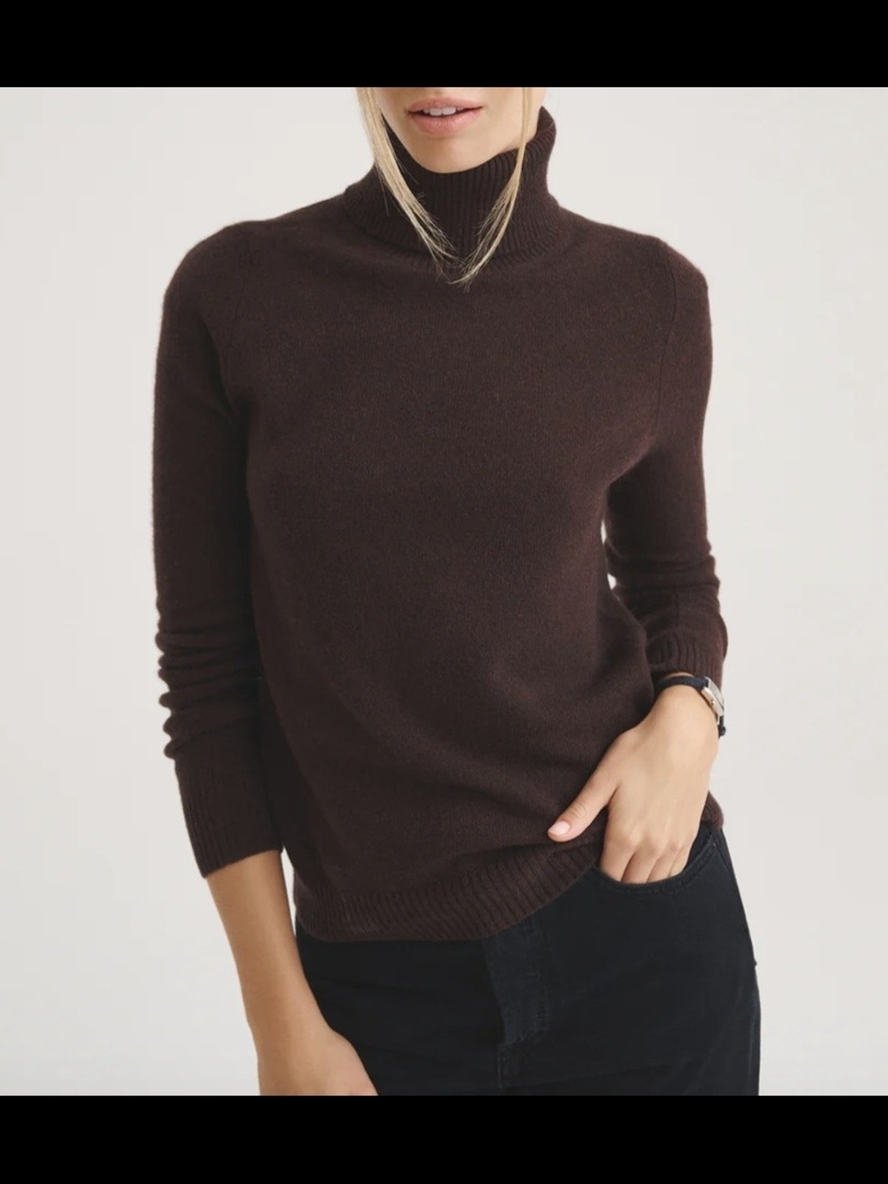 Banana Republic Dark Brown Turtleneck Sweater